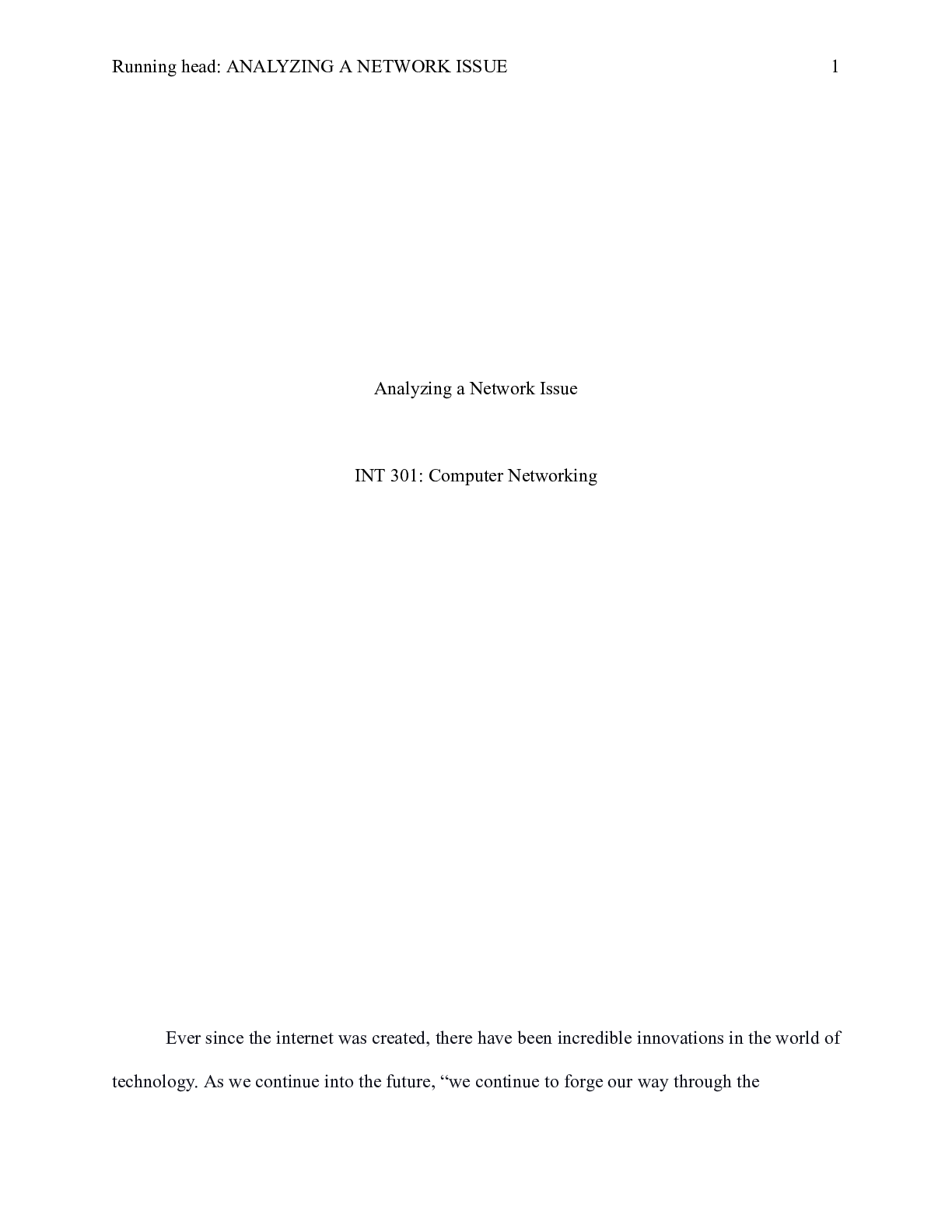 Preview image of INT 301 Week 1 Assignment.docx document